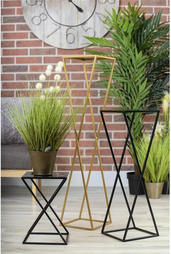 STOJAN NA KVETINÁČ LOFT5 40X24X24 CM ČIERNA