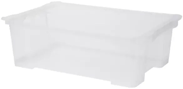 Rotho Univerzálny úložný box, krabica s vekom, EVO, transparent - 58x39x19, 30l