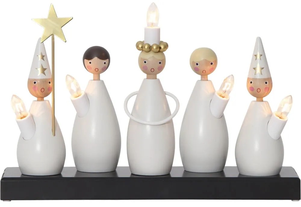 Čiern-obiela svetelná dekorácia do zásuvky Luciakör – Star Trading