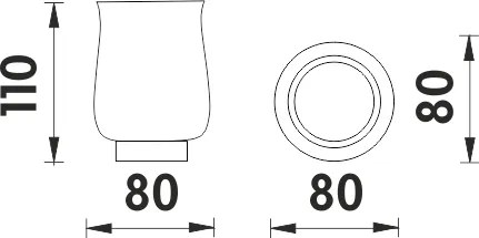 Nimco Pohárik na kefky - 1058LA