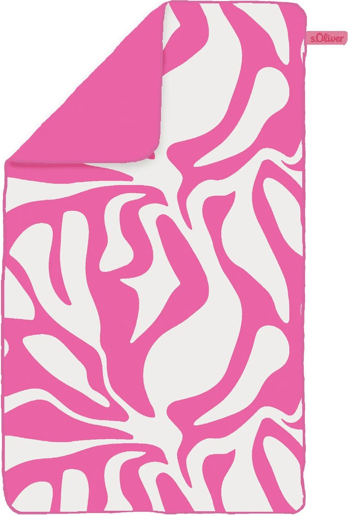 XXXLutz PLÁŽOVÁ OSUŠKA, 80/160 cm, biela, pink S. Oliver - Kúpeľňový textil - 003252027102