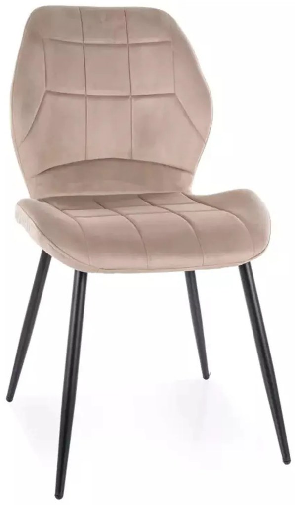 Stolička Jake Velvet tmavobéžová