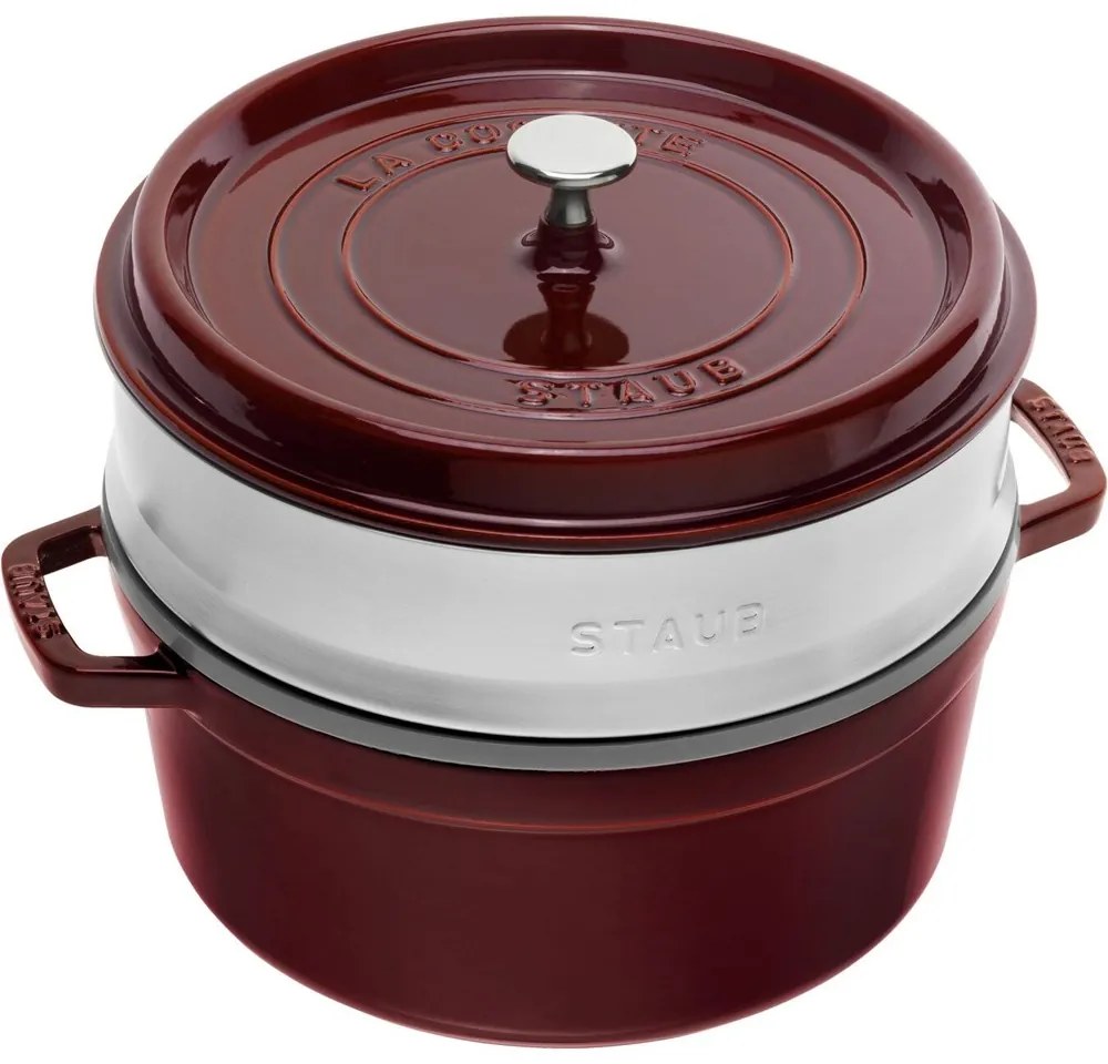 Staub Hrniec STAUB okrúhly 26 cm vínový s parákom 5,2l