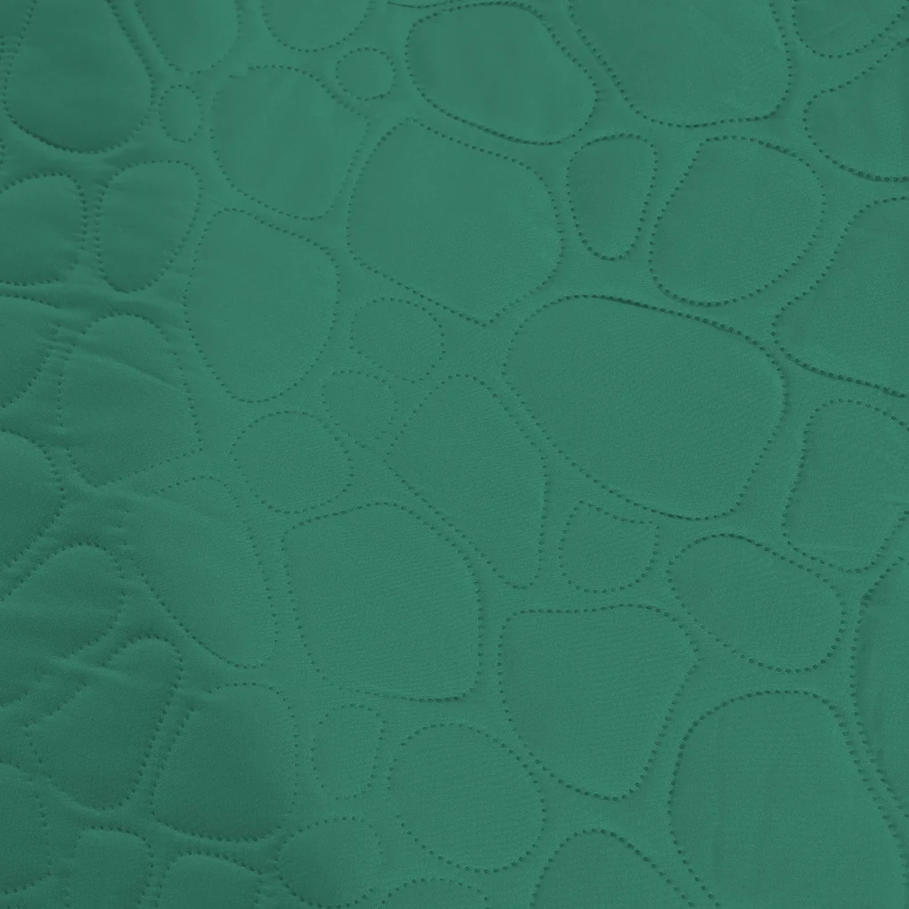 Zelený prehoz na posteľ so vzorom STONE Rozmer: 170 x 210 cm
