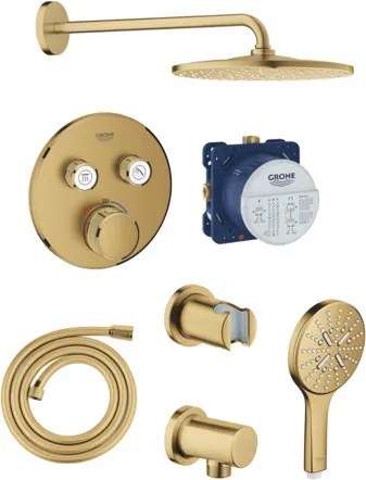 Sprchový systém Grohe s termostatickou batériou brúsený cool sunrise GBAL12