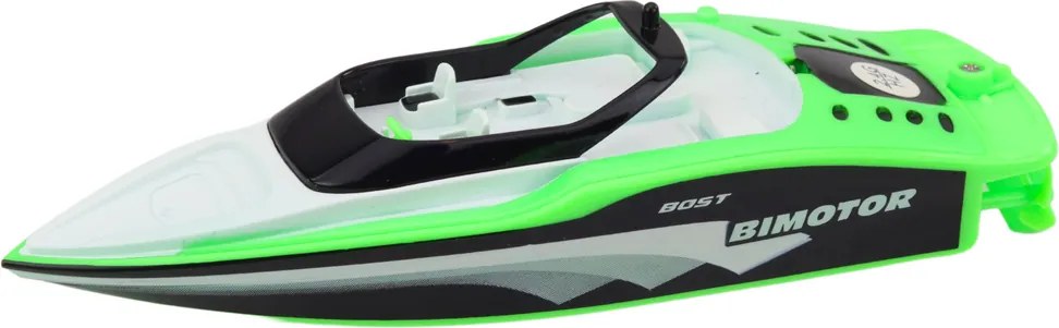 LEAN Toys RC motorový čln na diaľkové ovládanie biely a zelený 15cm