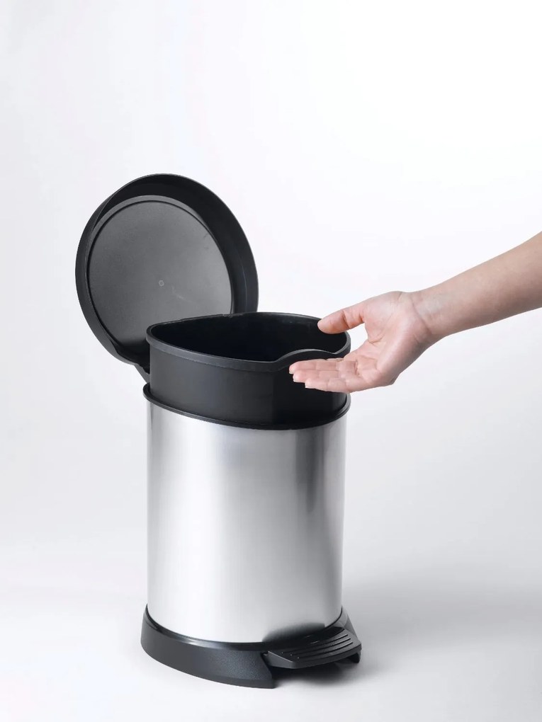 CURVER DECO BIN 5L Odpadkový kôš 24,6 x 27,7 x 21 cm strieborný 02160-599