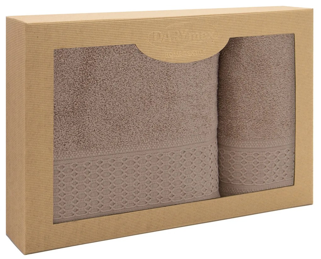 BAVLNENÉ UTERÁKY SOLANO SADA 1 KS 50X90 CM, 1 KS 70X140 CM BÉŽOVÁ