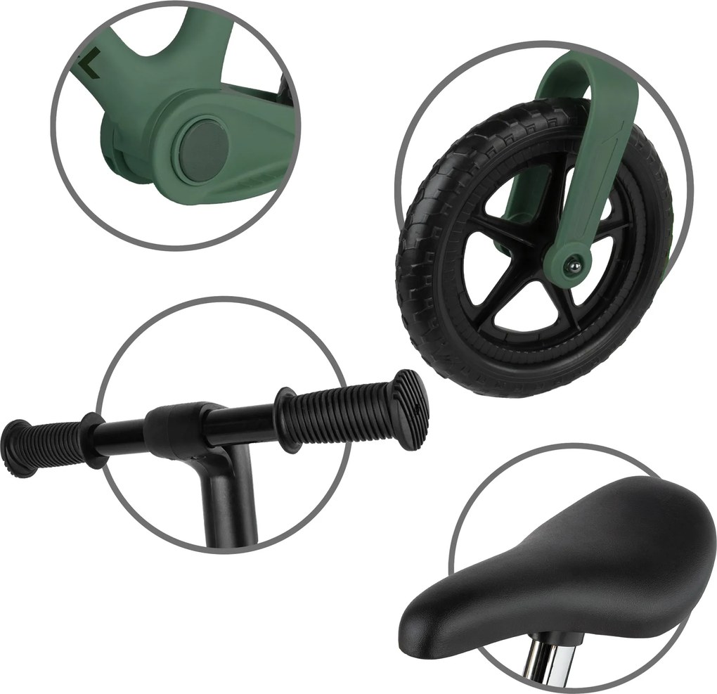 Skladacie detské odrážadlo Kidwell FLEX – ľahké 2,9 kg, CLICK & FOLD, EVA kolesá