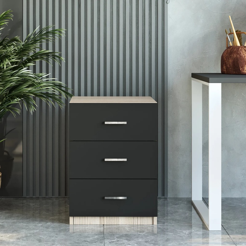 Kancelársky kontajner Houseland Wynn dub prírodný/antracitovo sivý