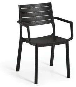 Záhradné kreslo Metaline, čierne