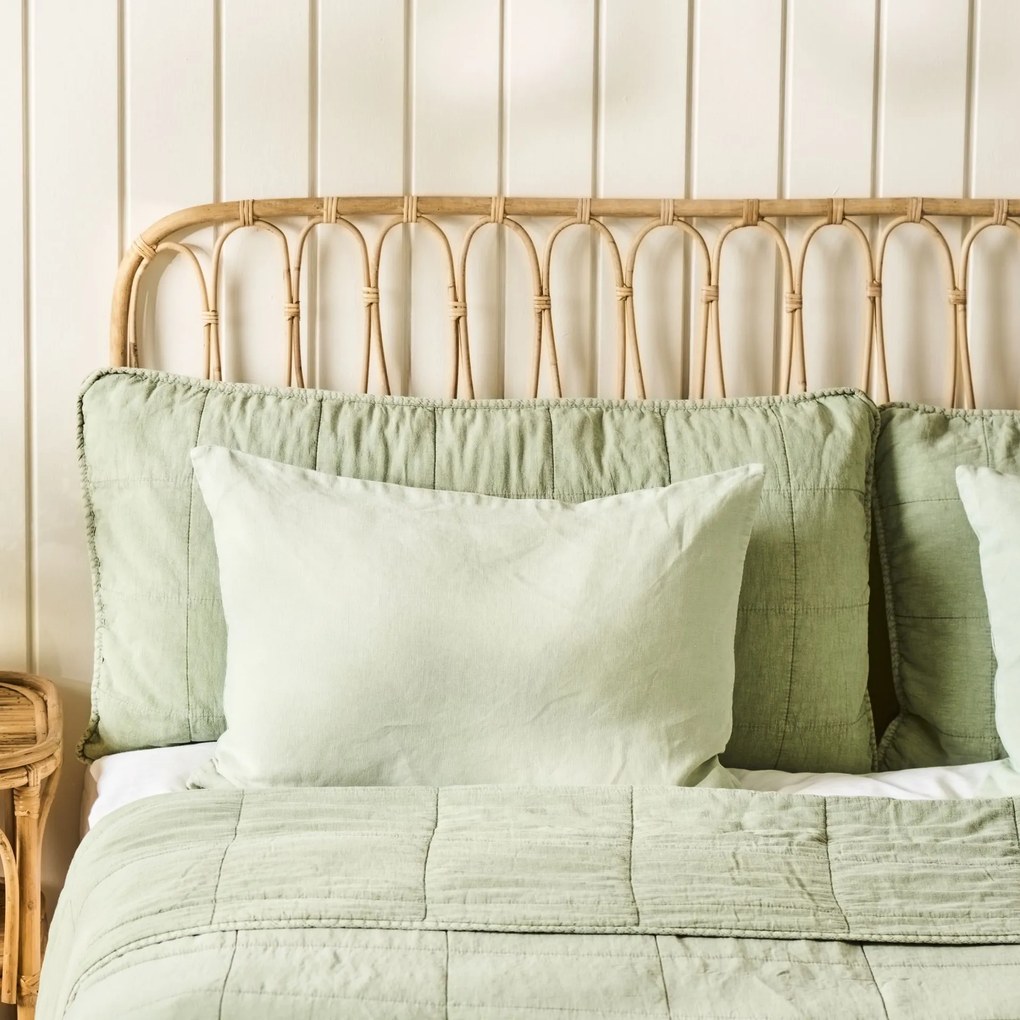 Ib Laursen Prešívaný poťah na vankúš Pistachio 50 × 90 cm