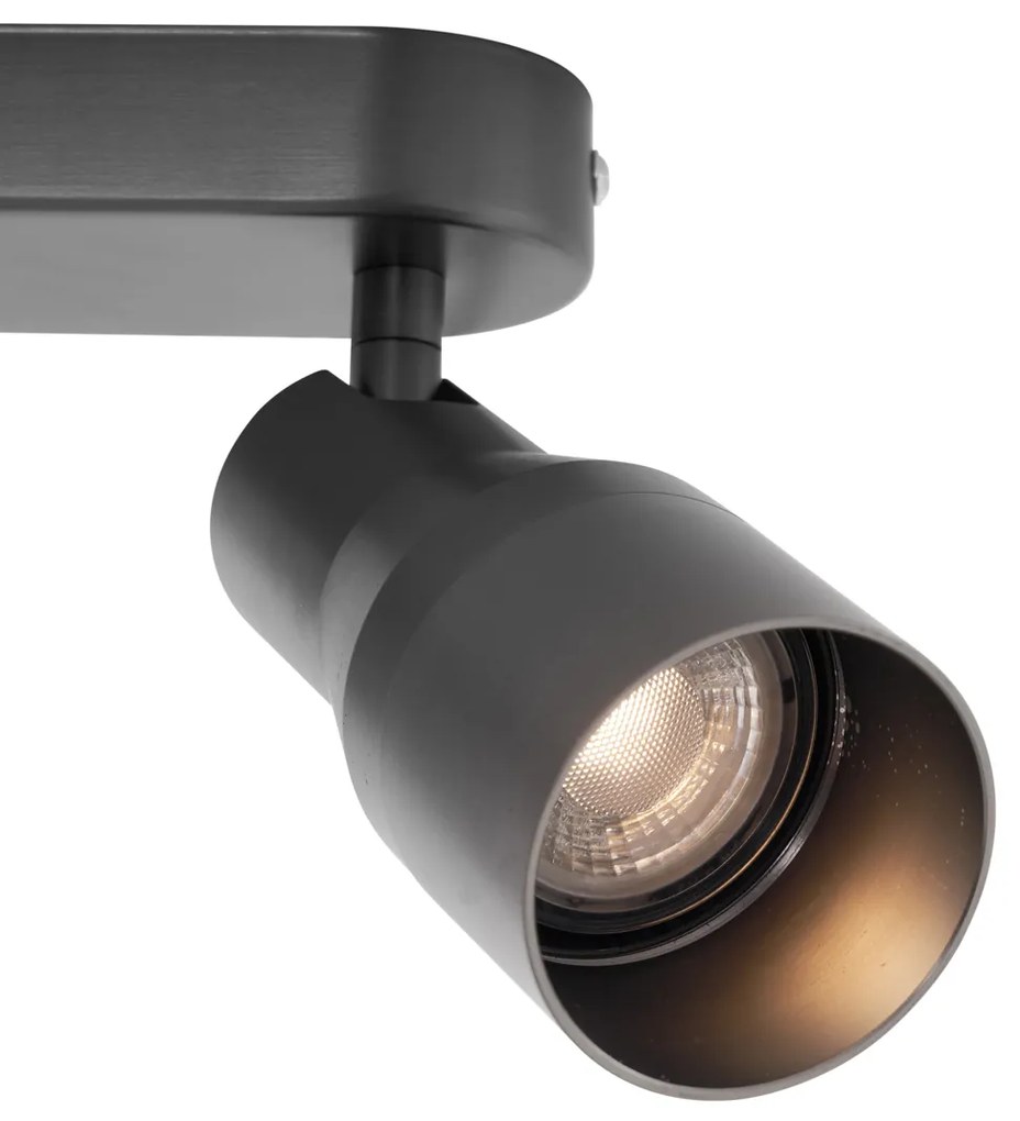 Zaoblené stropné bodové svetlo tmavosivé GU10 50 mm 3-svetlo - Stanley