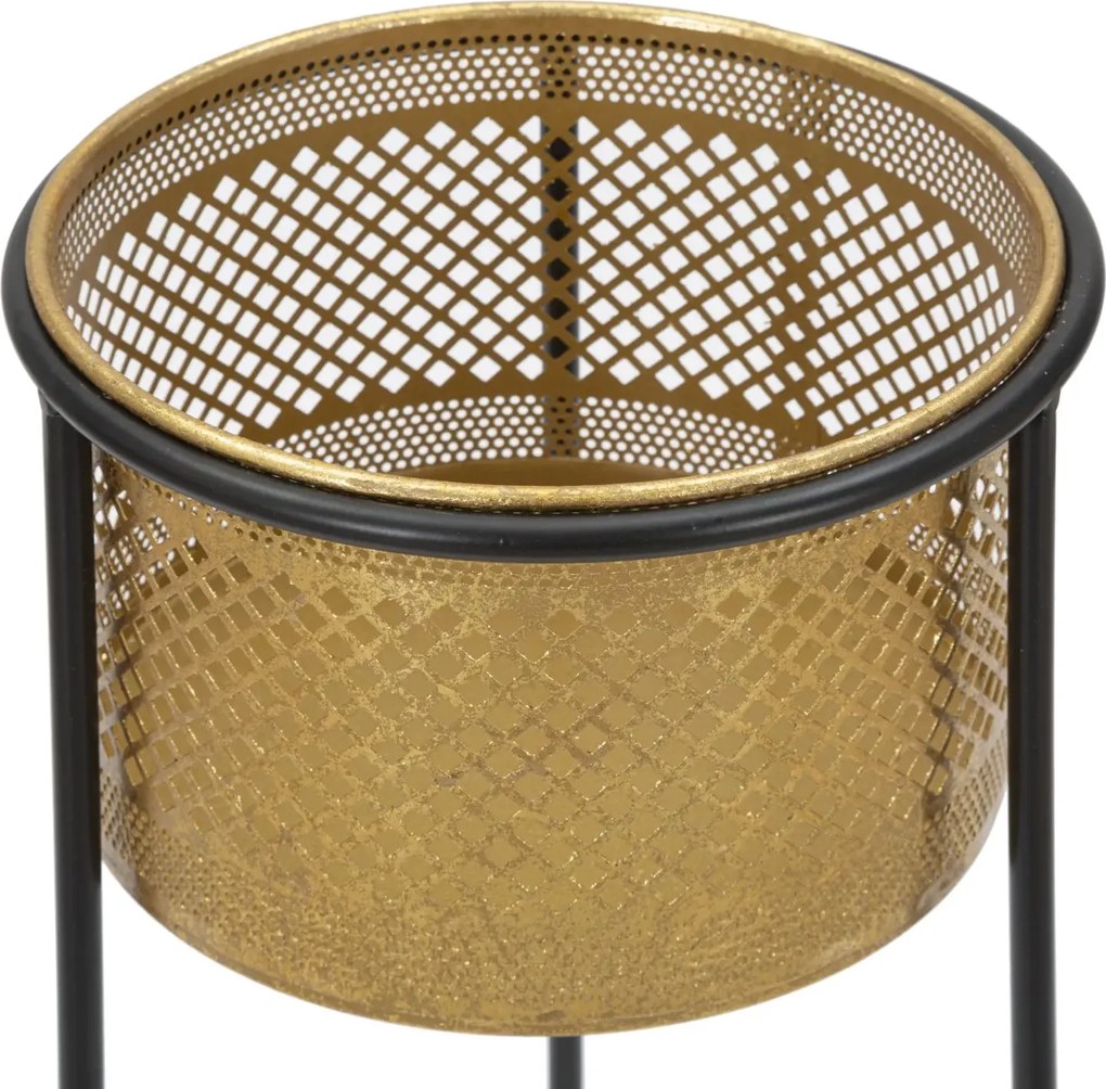 Stojan na kvety Simply 50 cm čierno-zlatý