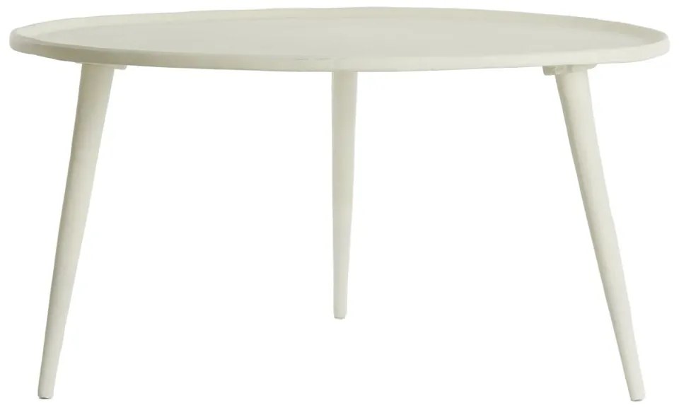 Krémový kovový okrúhly konferenčný stolík ø 67,5 cm Babina – Light &amp; Living