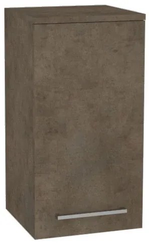 Mereo, Mereo Bino kúpeľňová skrinka horná 63 cm, pravá, Multidecor, Betón Chicago tmavosivý, MER-CN696BCS2
