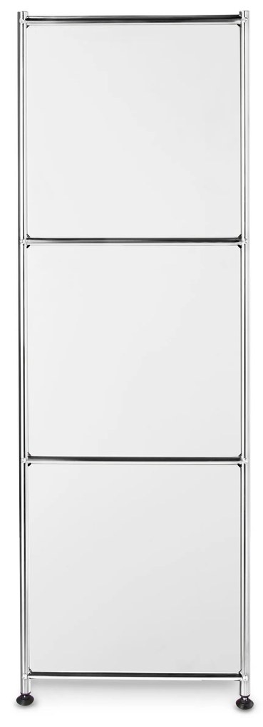 Kovová skrinka »CN3« s 2 výklopnými priečinkami, biela