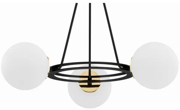 Argon 6150 - Luster na tyči AMALFI 3xE27/15W/230V čierna/biela