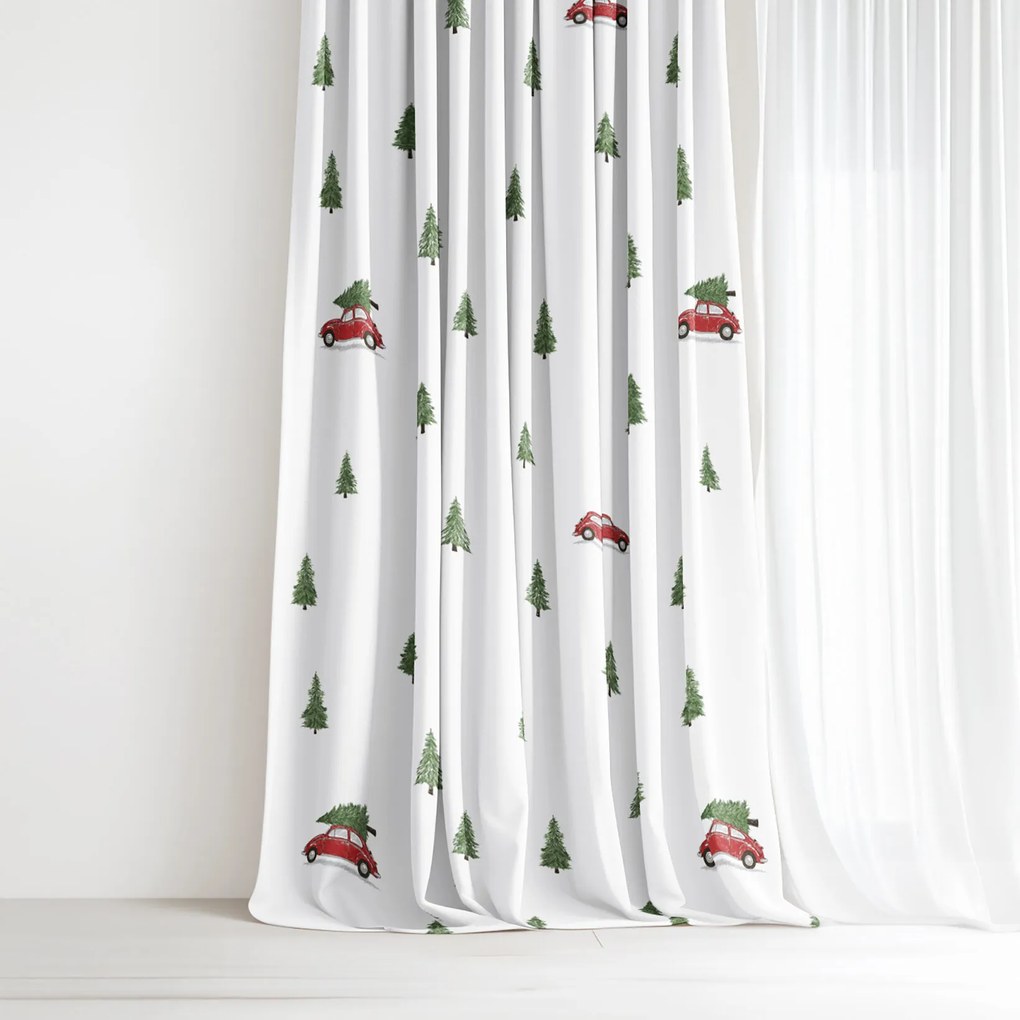 Goldea vianočný bavlnený záves - cesta pre stromček 240x150 cm