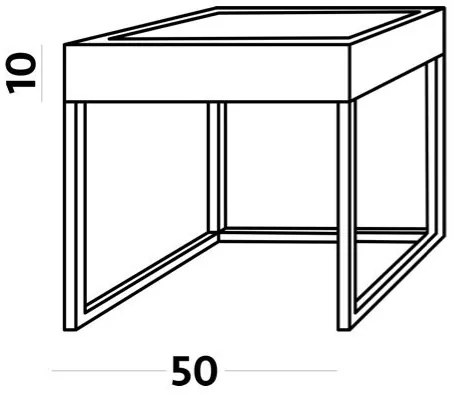 Materasso Nočný stolík INDUSTRY, 70 cm, Cenová kategória "B"