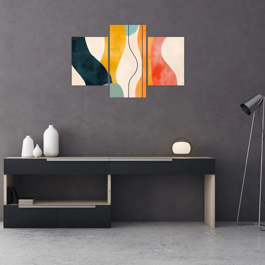 Obraz - Minimalistická farebná ilustrácia II. (90x60 cm)