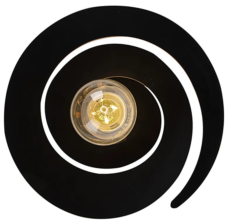 Inteligentné stropné svietidlo so špirálovým tienidlom čierne vrátane Wifi A60 - Scroll