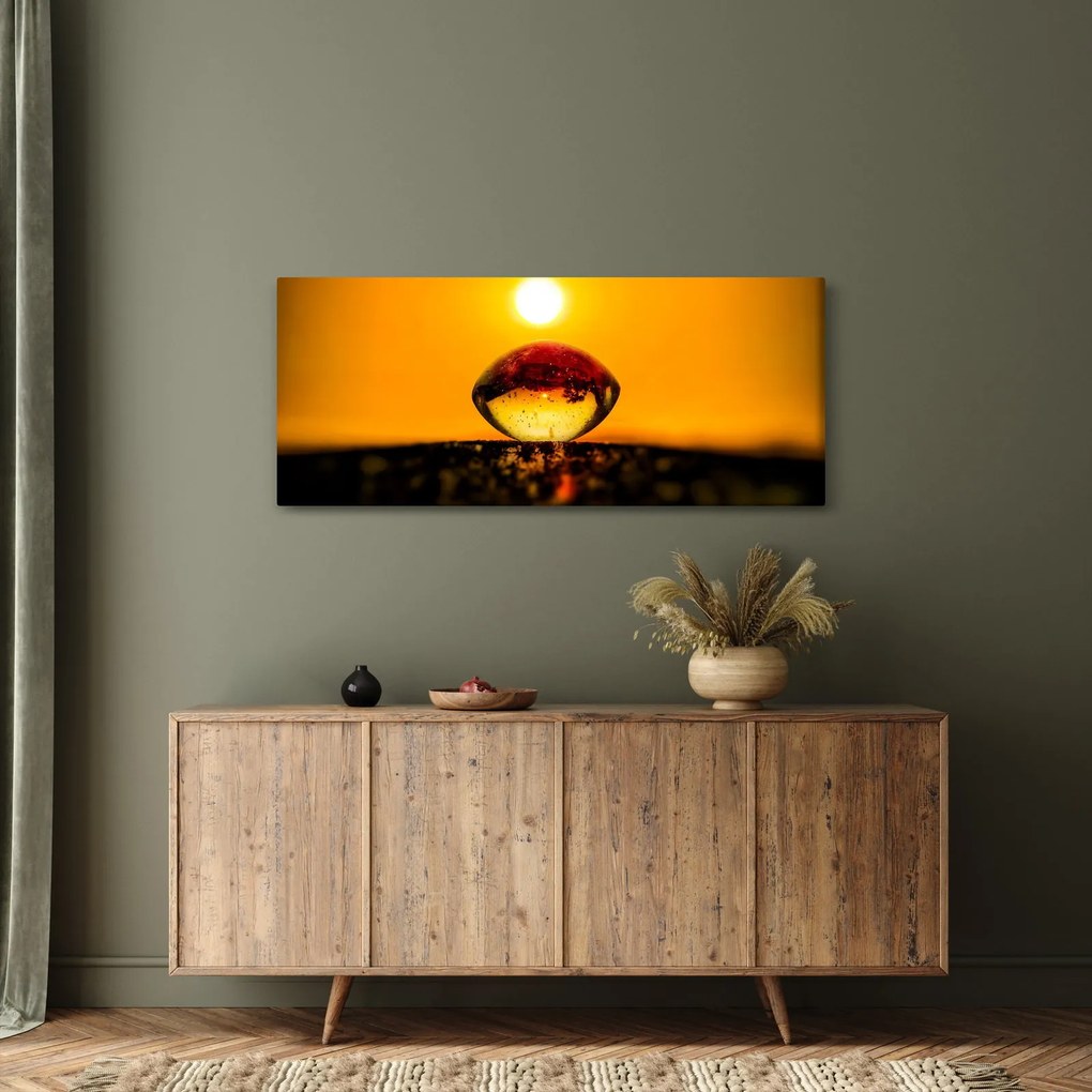 Obraz sklenené kvapky (120x50 cm)