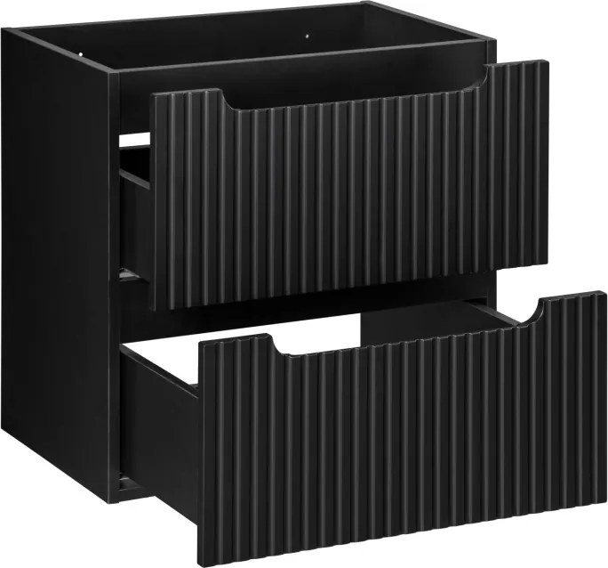 Závesná skrinka Nova Black I s doskou 50 cm čierna/dub evoke