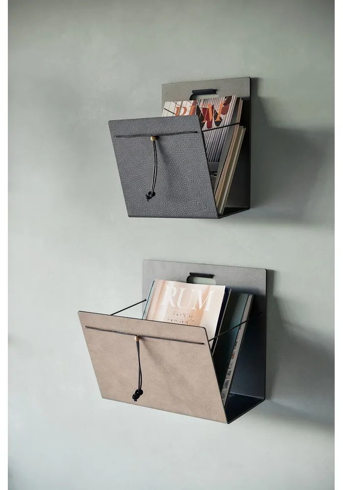 Kovový/z eko kože stojan na časopisy Bull L – LIND DNA