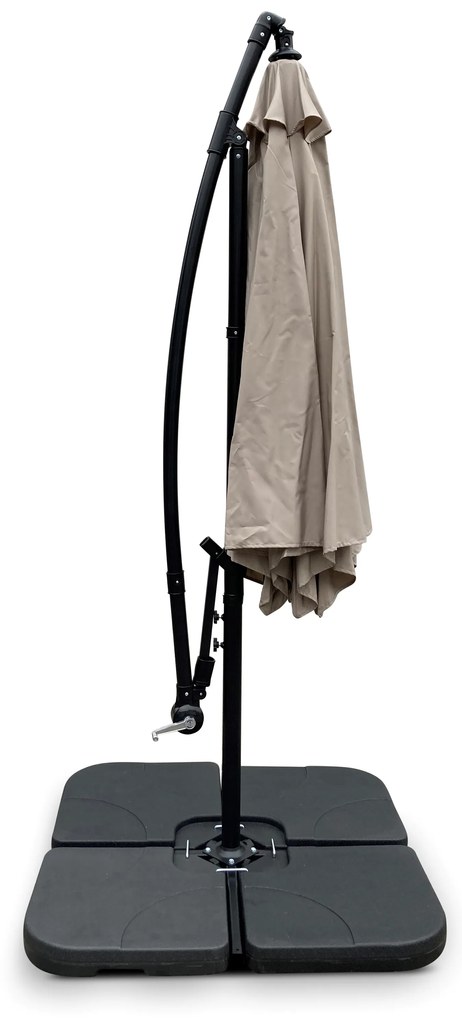 Záhradný slnečník Hook pr. 3m béžový + závažie