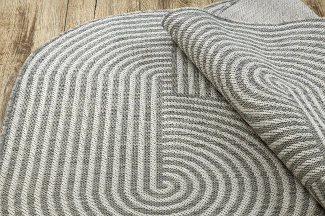 Koberec ORGANIC 1835 geometrický, krémový / sivý