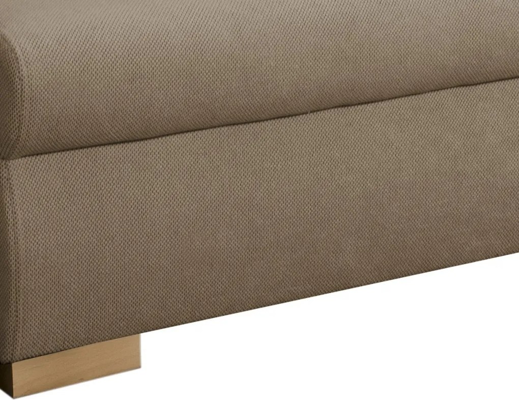 Rohová sedačka Helvetius, svetlo hnedá látka