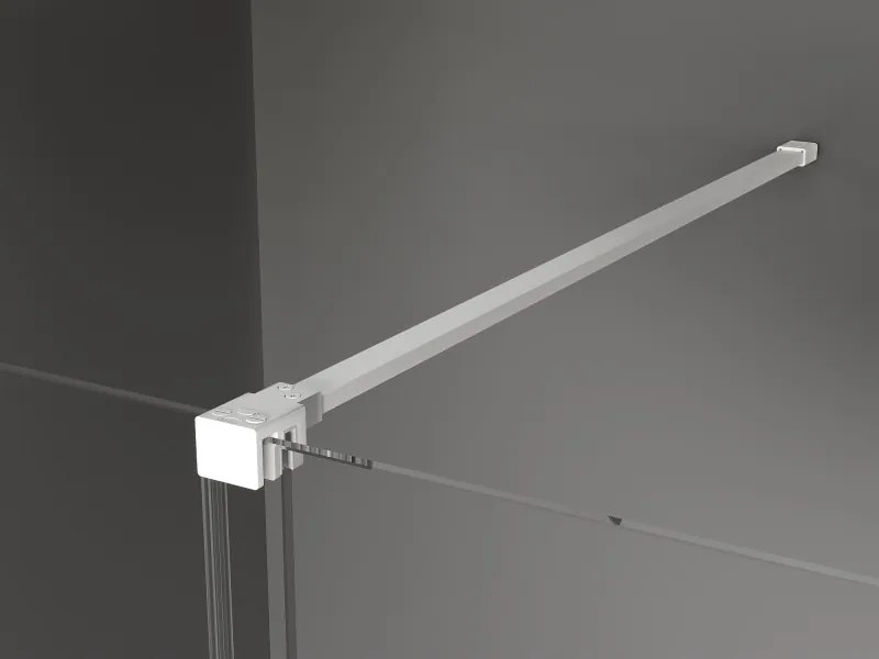 Mexen Velar, posuvné dvere do otvoru typ Walk-In 150 cm, 8mm číre sklo, biela, 871-150-000-03-20