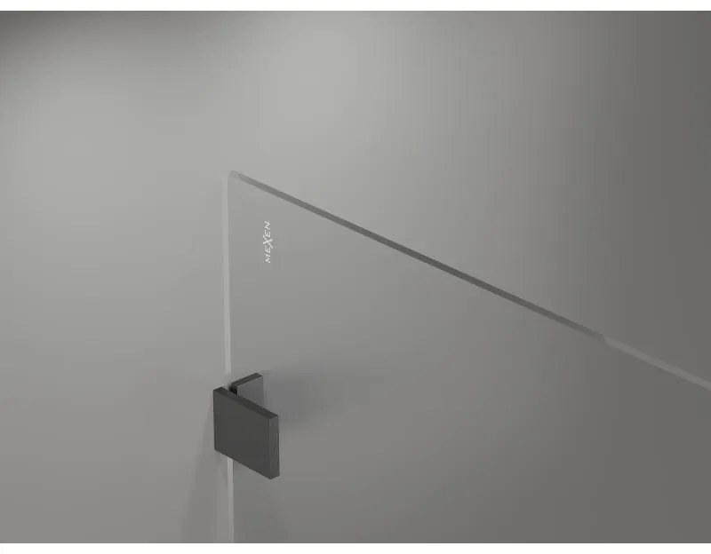 Mexen Lunar sprchová stena ľavá 80 x 200 cm, 8mm číre sklo, brúsený grafit, 830-080-000-66-00-L