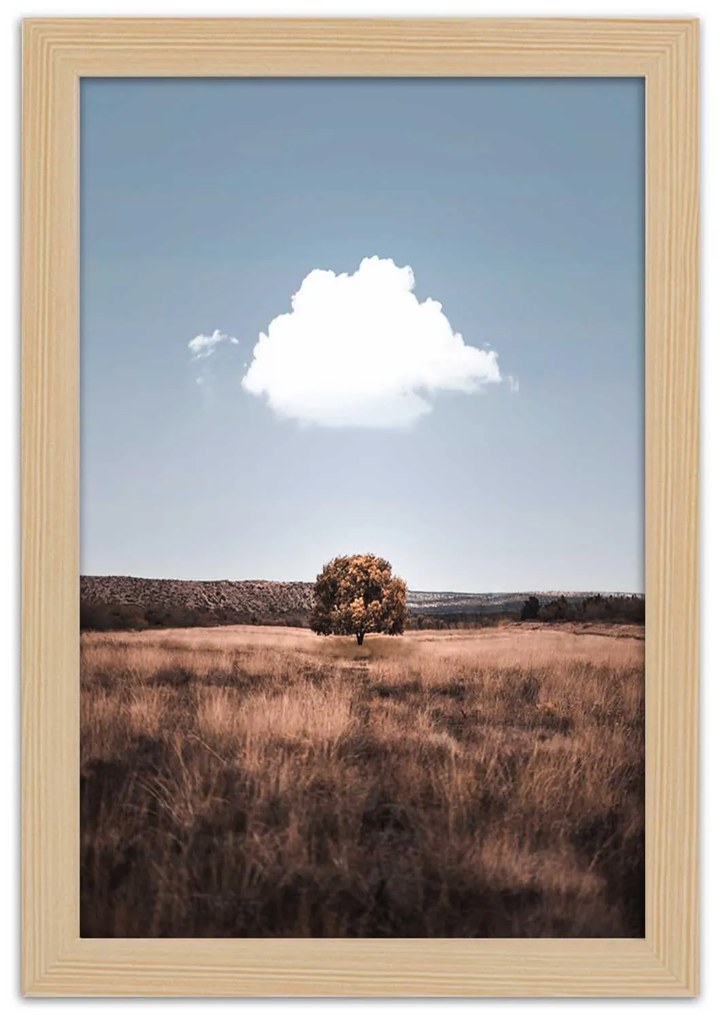 Gario Plagát Osamelý strom a oblak Farba rámu: Bez rámu, Rozmery: 30 x 45 cm