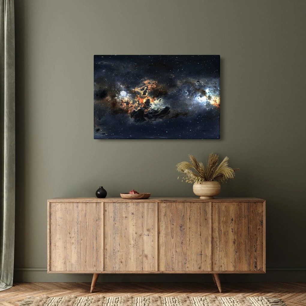 Obraz - Vesmír s hmlovinou (90x60 cm)