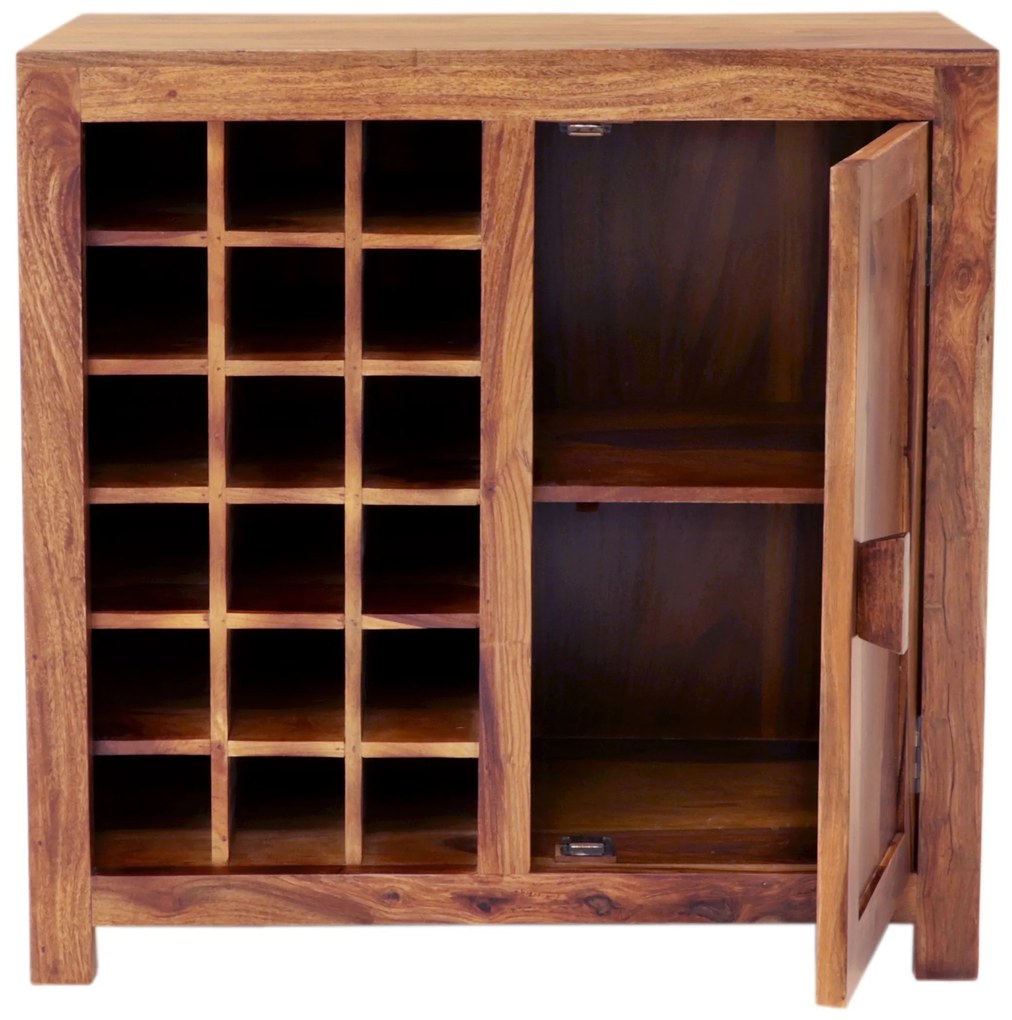 furniture-nabytek.cz - Dřevěná vinotéka 90x90x45 z masivu palisandr