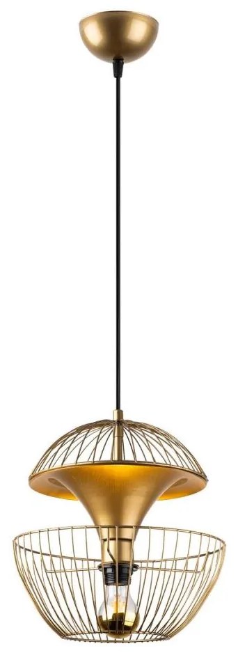 Luster na lanku TELMANDER 1xE27/40W/230V zlatá