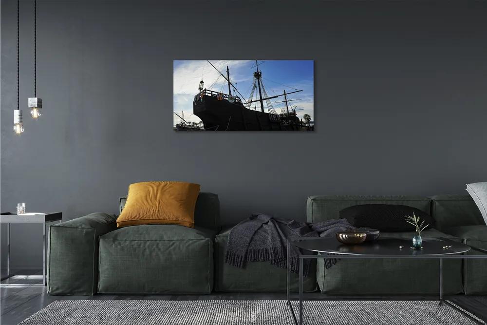 Obraz canvas loď neba 120x60 cm