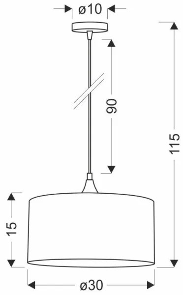 Luster na lanku MALOTO 1xE27/60W/230V zelená