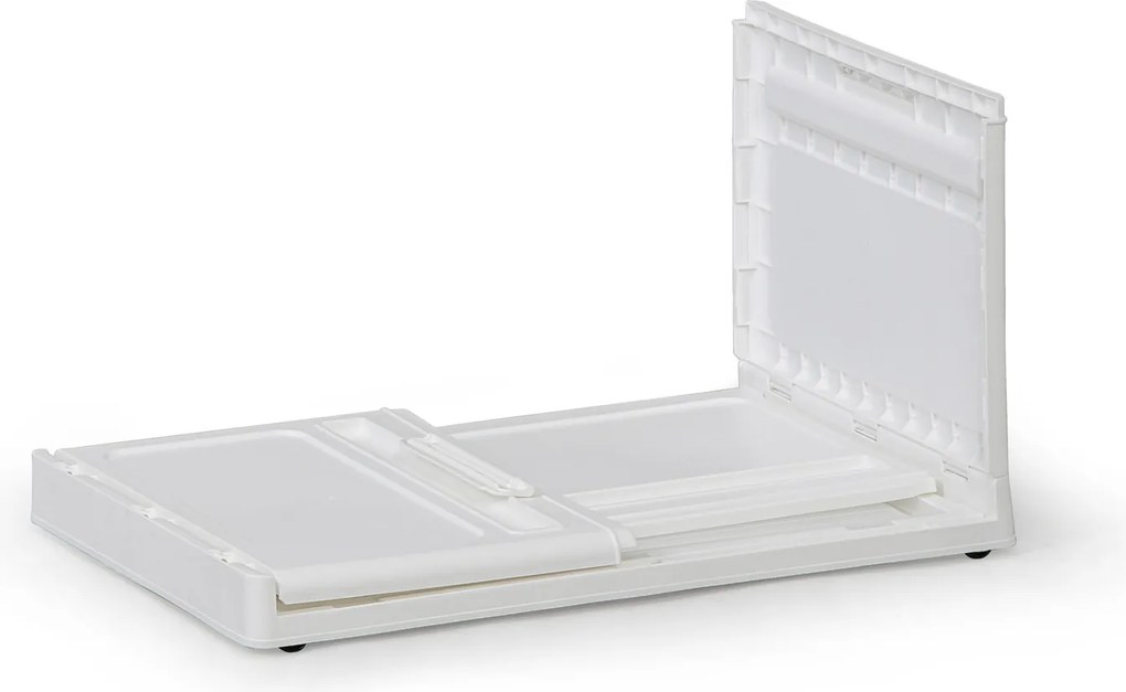 Skladací úložný regálový box L 37 l, 459x320x250 mm, biely