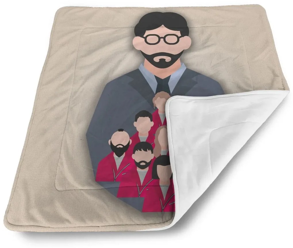 Sablio Deka pre bábätko Money heist Profesor a jeho tím Béžová - 80x100 cm