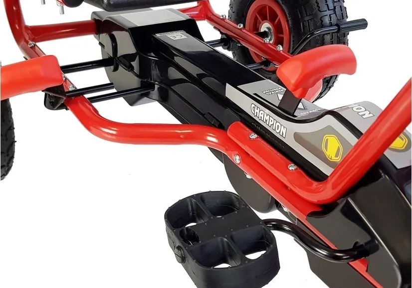 LEAN CARS Pedálová motokára A-18 s nafukovacími kolesami, červená