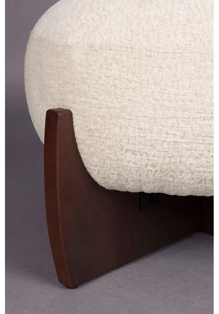 Béžová podnožka z textílie buklé Emilius – Dutchbone