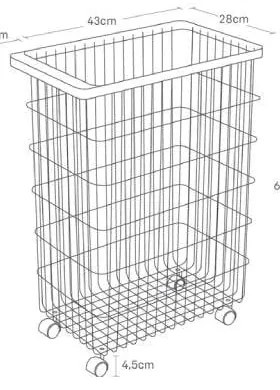 Čierny kovový kôš na bielizeň 55 l Tower – YAMAZAKI