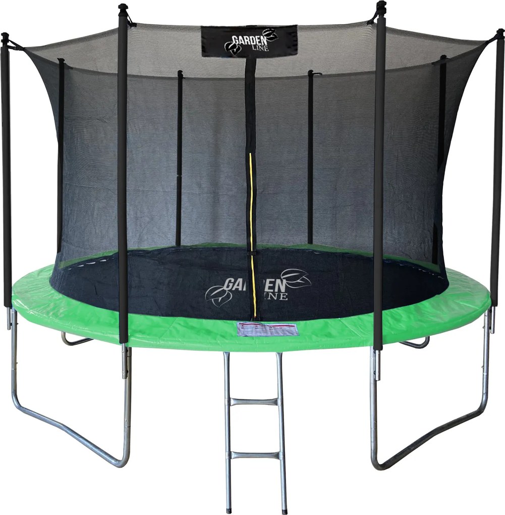 Trampolína s vnútornou sieťou 374 cm Gardenline - zelená