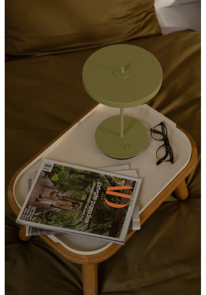 Zelená kovová LED stolová lampa s kovovým tienidlom (výška 31 cm) Asteria Move – UMAGE