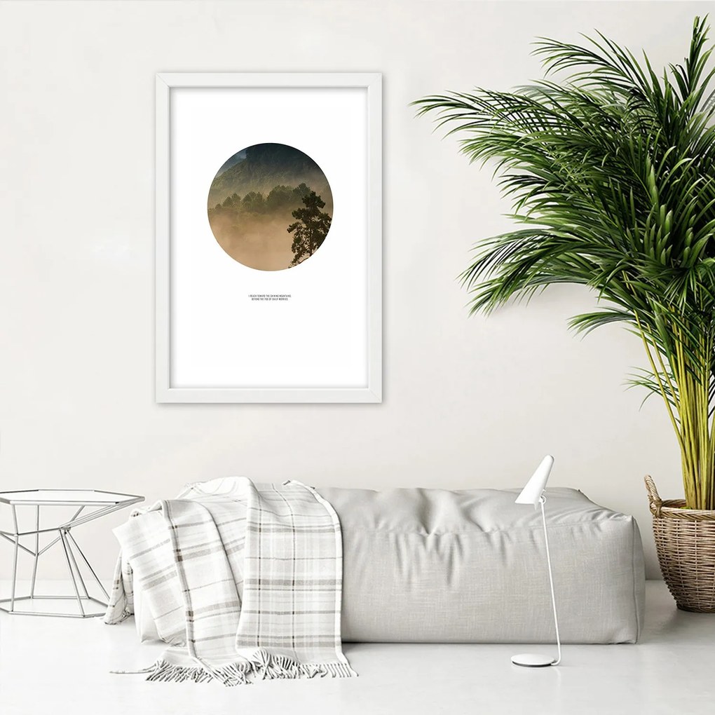 Gario Plagát Les v kruhu Farba rámu: Bez rámu, Rozmery: 70 x 100 cm