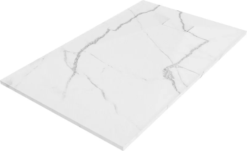 Mexen Hugo, obdĺžniková sprchová vanička, SMC, 140x90cm, imitácia kameňa – biela, 42159014