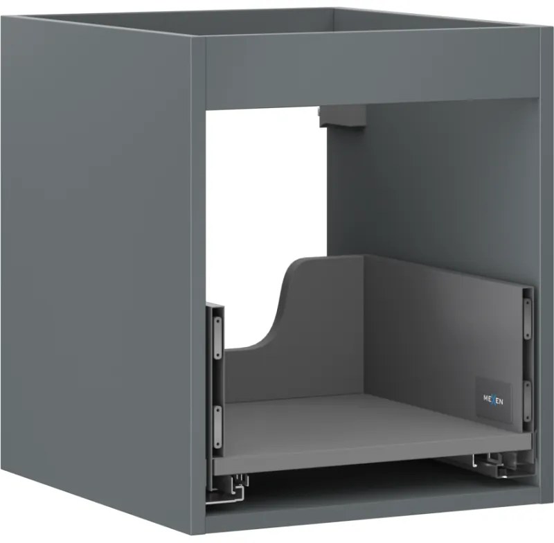 Mexen Box-A, závesná skrinka 40 cm, 1 zásuvka, grafitová matná, 91AX0-0400-470-1-66